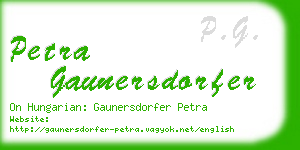 petra gaunersdorfer business card